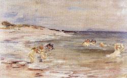 William mctaggart Bathing Girls,White Bay Cantire(Scotland) Norge oil painting art